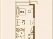 单身公寓G（建筑面积：45.11㎡ 1室0厅1卫）